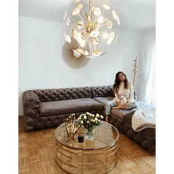 KARE Design Canapés D Angle Desire Velvet Grey Droite Clearance