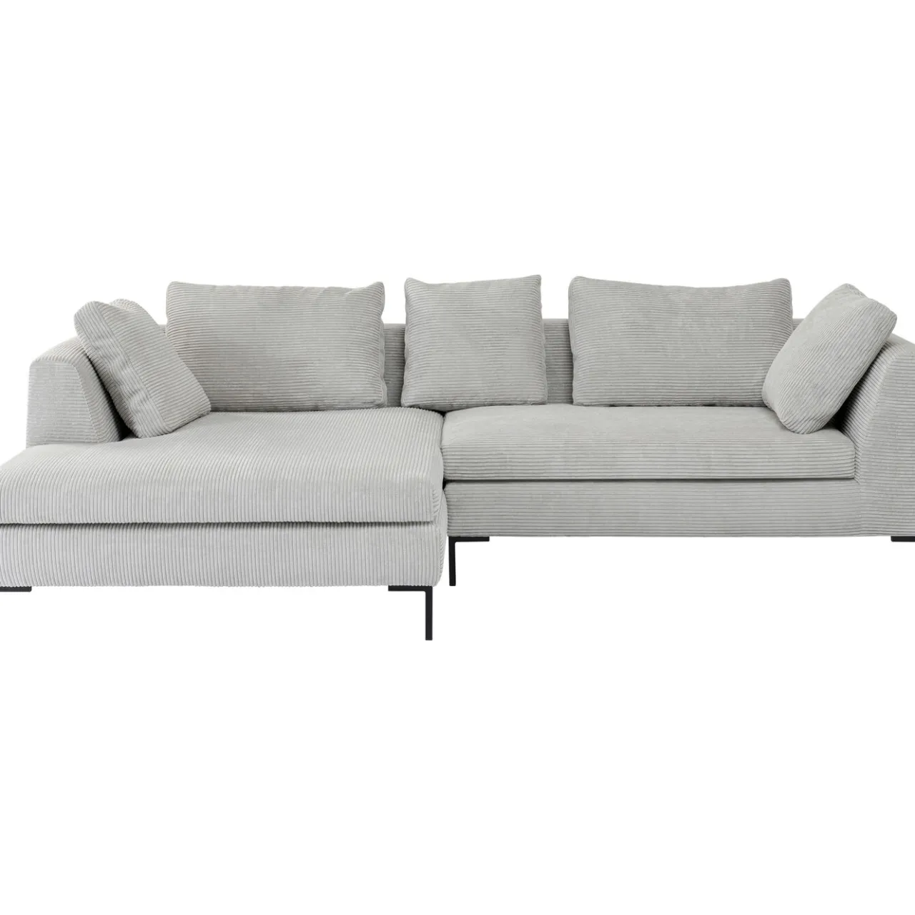 KARE Design Canapés D Angle Gianni Cord Gris Gauche Discount