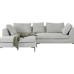 KARE Design Canapés D Angle Gianni Cord Gris Gauche Discount