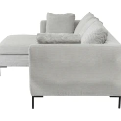 KARE Design Canapés D Angle Gianni Cord Gris Gauche Discount