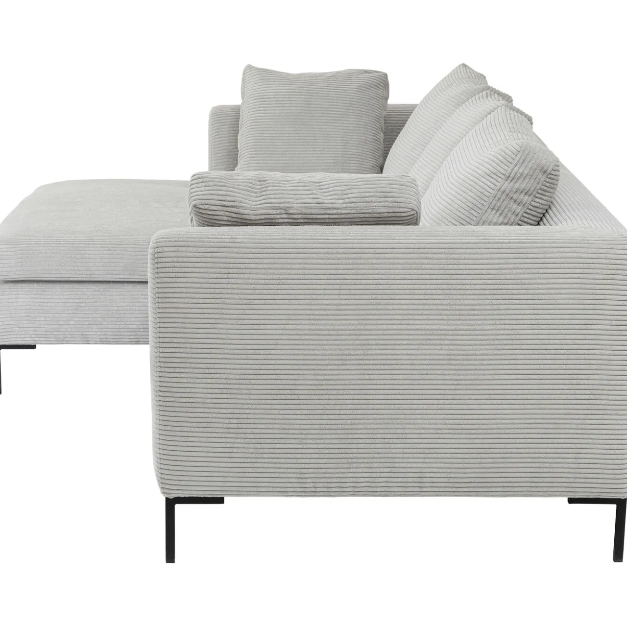 KARE Design Canapés D Angle Gianni Cord Gris Gauche Discount