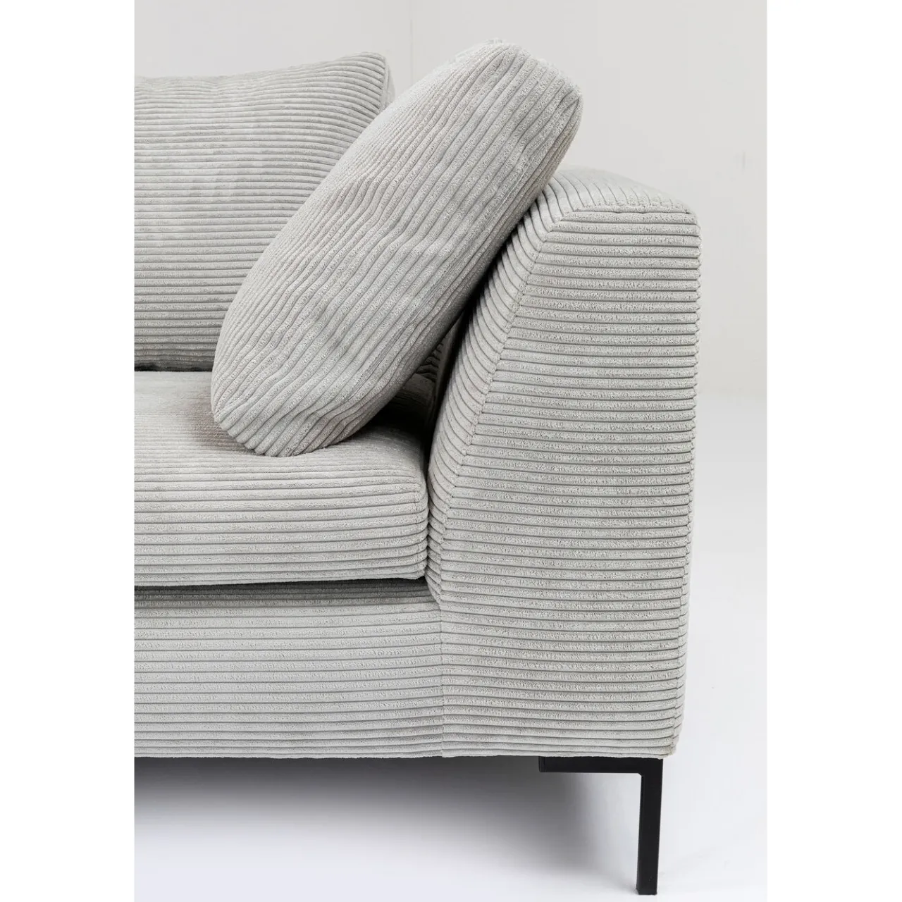 KARE Design Canapés D Angle Gianni Cord Gris Gauche Discount