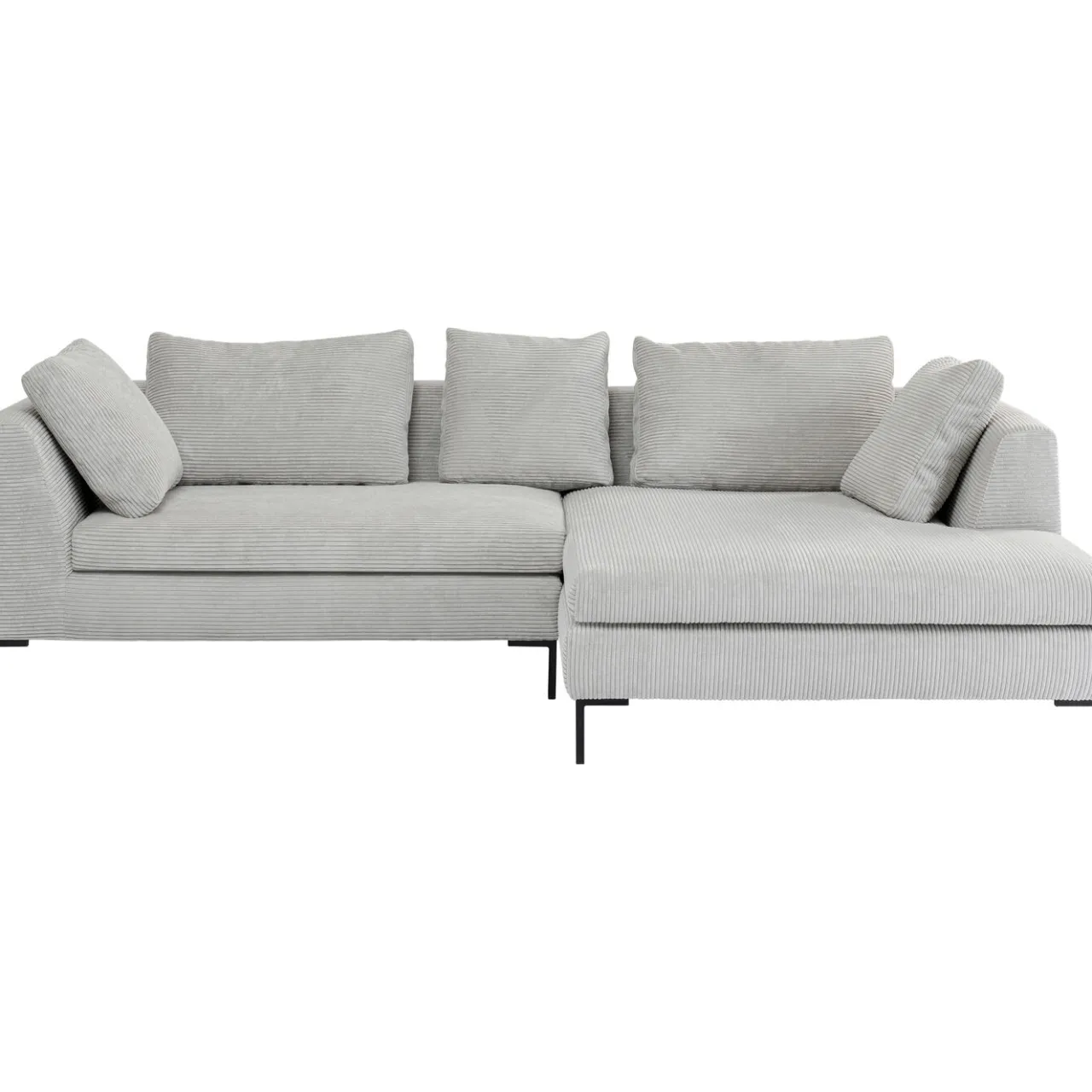 KARE Design Canapés D Angle Gianni Cord Gris Droite Online