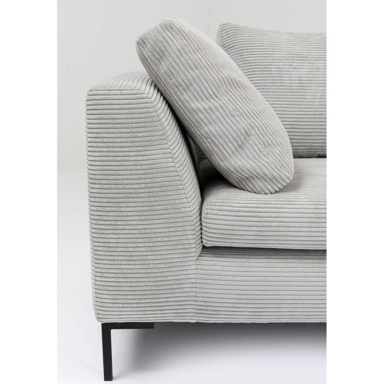 KARE Design Canapés D Angle Gianni Cord Gris Droite Online