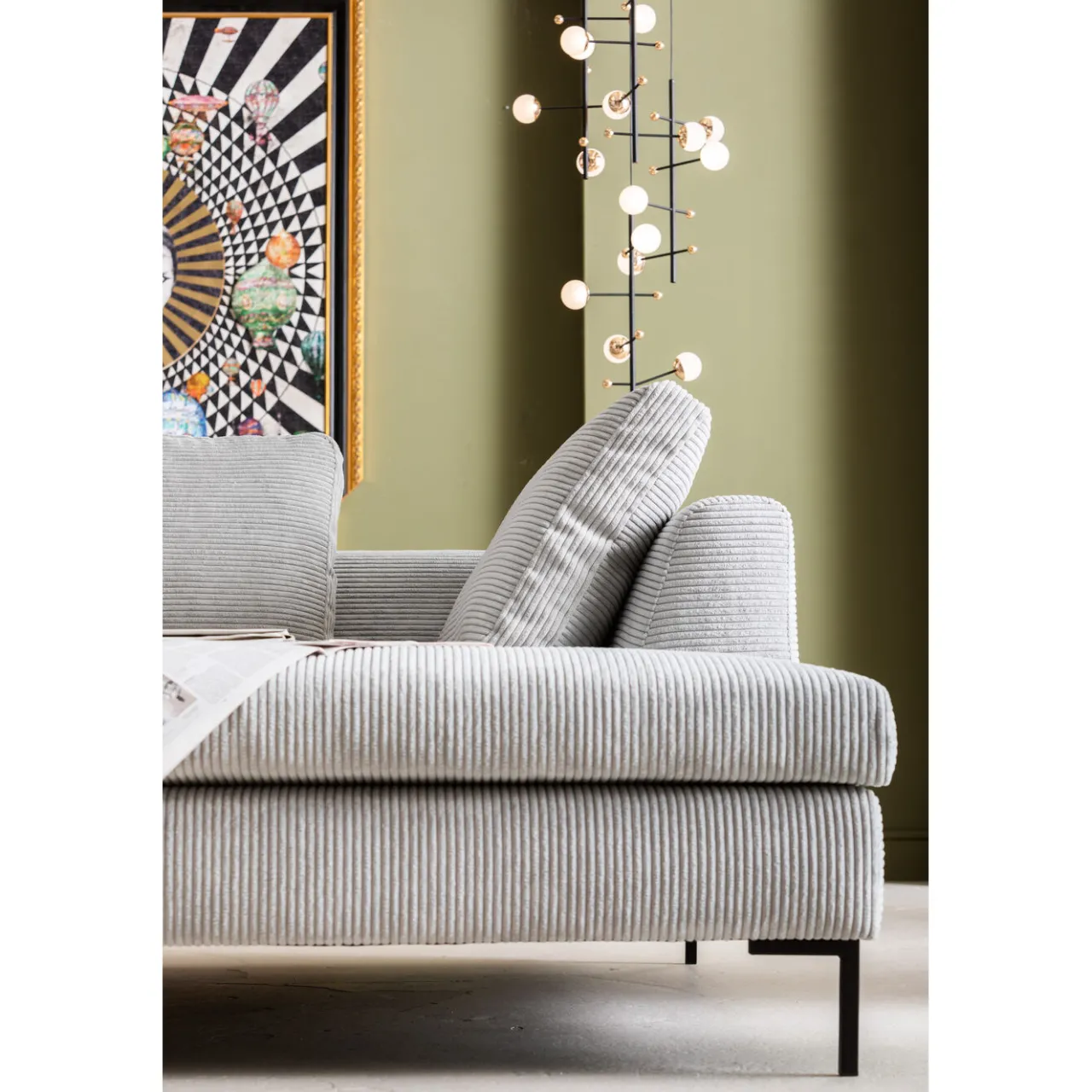 KARE Design Canapés D Angle Gianni Cord Gris Droite Online