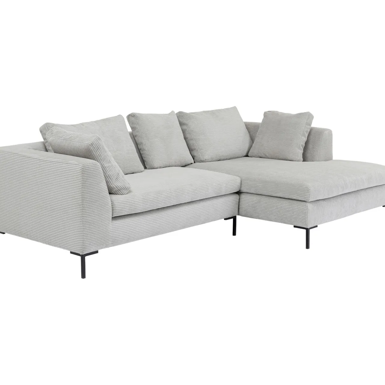 KARE Design Canapés D Angle Gianni Cord Gris Droite Online