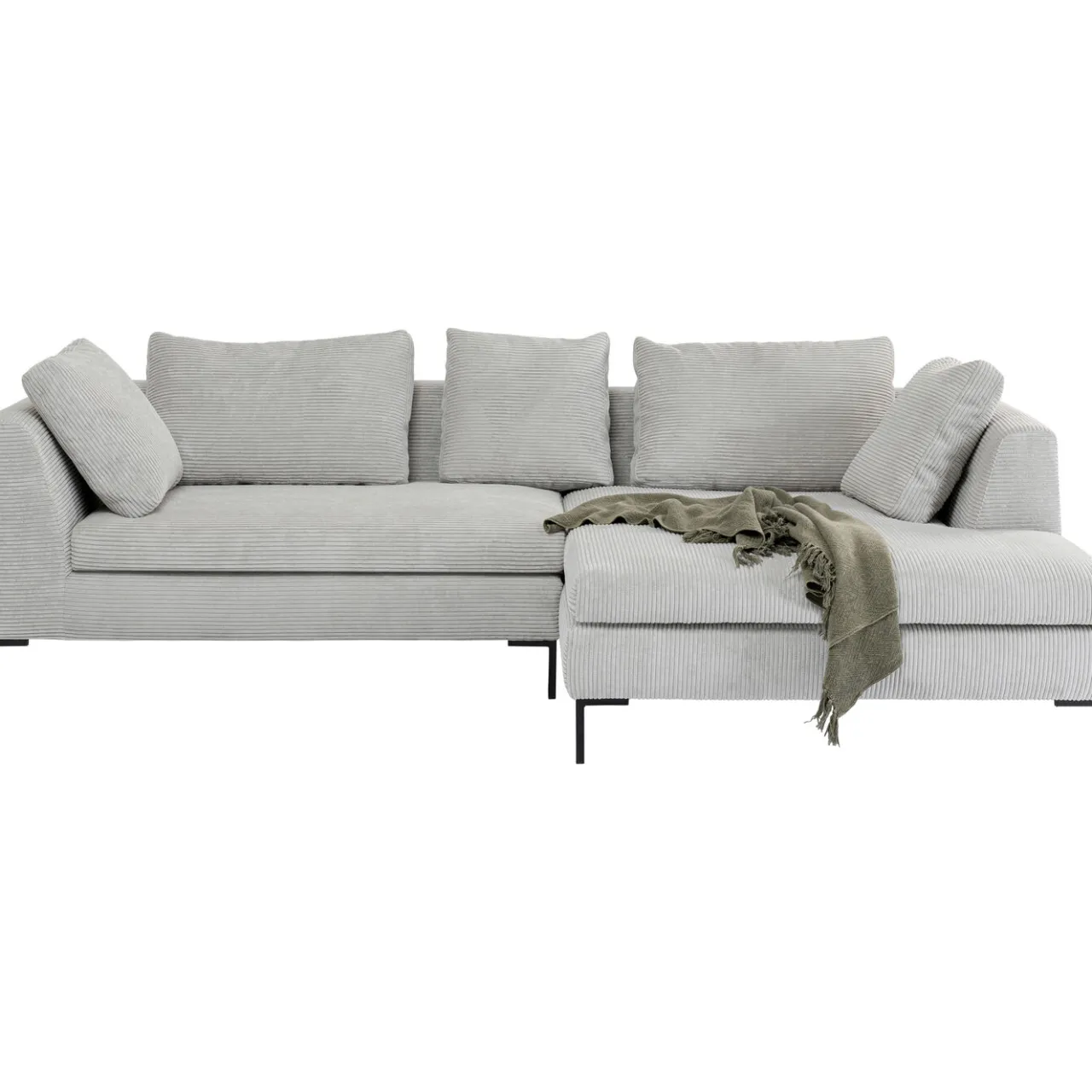 KARE Design Canapés D Angle Gianni Cord Gris Droite Online