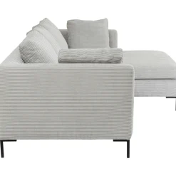 KARE Design Canapés D Angle Gianni Cord Gris Droite Online