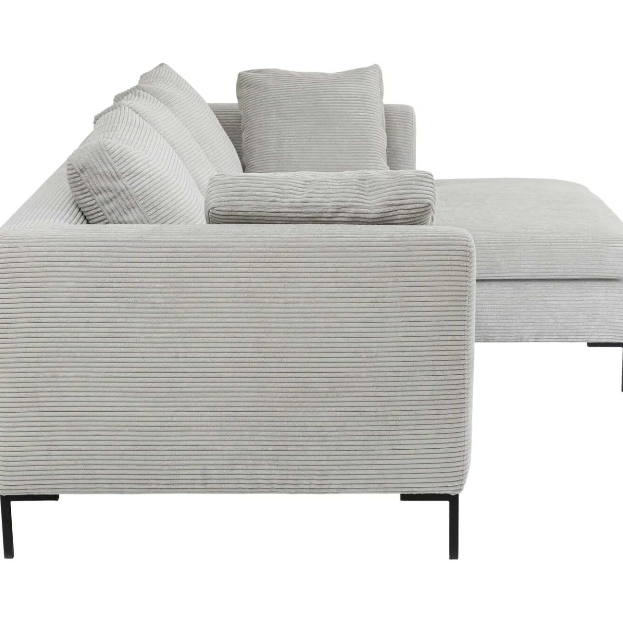 KARE Design Canapés D Angle Gianni Cord Gris Droite Online