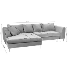 KARE Design Canapés D Angle Gianni Droite Gris-Noir Outlet