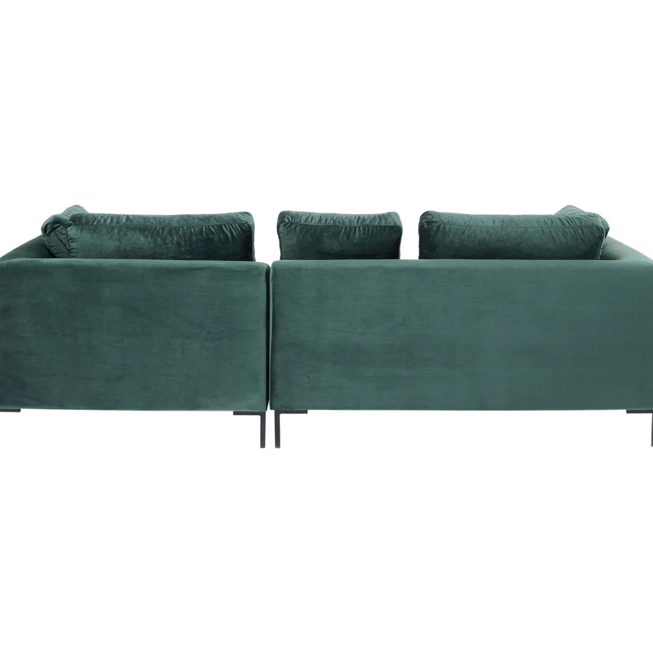 KARE Design Canapés D Angle Gianni Pm Velours Vert Fonce Droite Sale