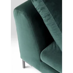 KARE Design Canapés D Angle Gianni Pm Velours Vert Fonce Droite Sale