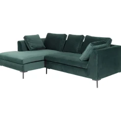 KARE Design Canapés D Angle Gianni Pm Velours Vert Fonce Gauche Online