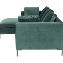 KARE Design Canapés D Angle Gianni Pm Velours Vert Fonce Gauche Online