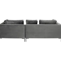 KARE Design Canapés D Angle Gianni Pm Velours Gris Droite New