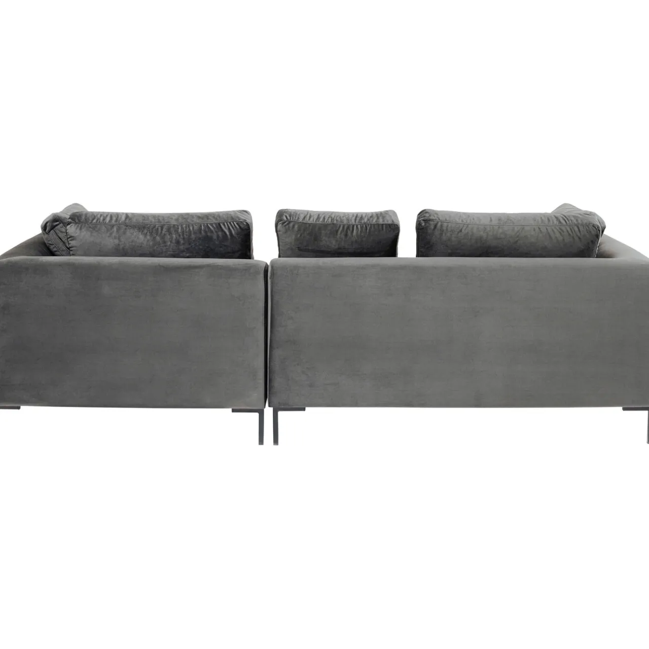 KARE Design Canapés D Angle Gianni Pm Velours Gris Droite New