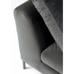 KARE Design Canapés D Angle Gianni Pm Velours Gris Droite New