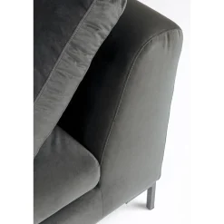 KARE Design Canapés D Angle Gianni Pm Velours Gris Gauche Hot