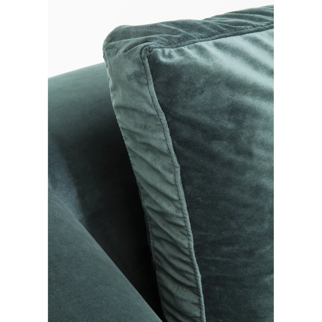 KARE Design Canapés D Angle Gianni Velours Vert Droite Noir