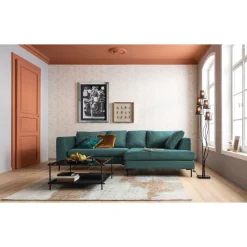KARE Design Canapés D Angle Gianni Velours Vert Gauche Noir New