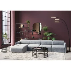 KARE Design Canapés D Angle Lucca Gris Gauche 331Cm Clearance