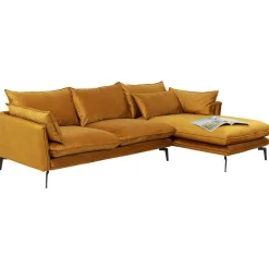 KARE Design Canapés D Angle Monza Droite Velours Curry 296Cm Best