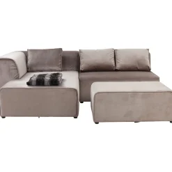 KARE Design Canapés Infinity Velours Taupe Gauche Clearance