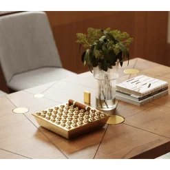 KARE Design Cendrier Soho Carre Laiton 25X25Cm Best