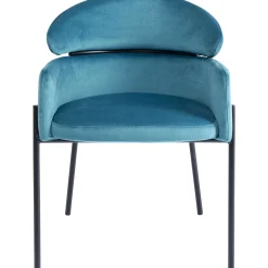 KARE Design Chaise A. Acc. Alexia.Velours Bleu New