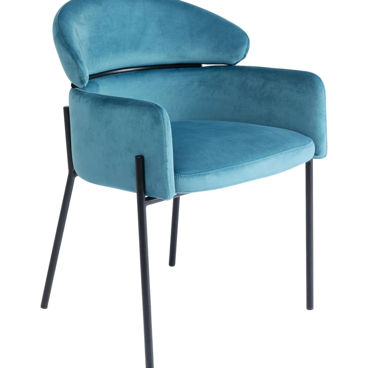 KARE Design Chaise A. Acc. Alexia.Velours Bleu New