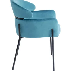 KARE Design Chaise A. Acc. Alexia.Velours Bleu New