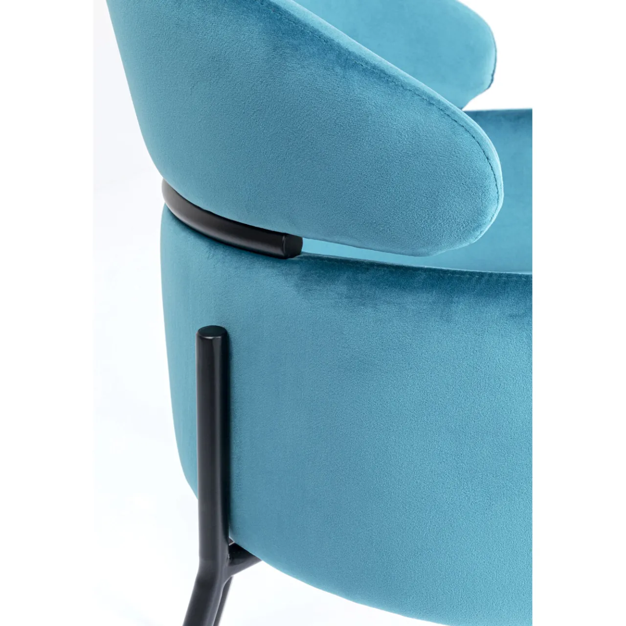 KARE Design Chaise A. Acc. Alexia.Velours Bleu New