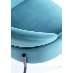 KARE Design Chaise A. Acc. Alexia.Velours Bleu New