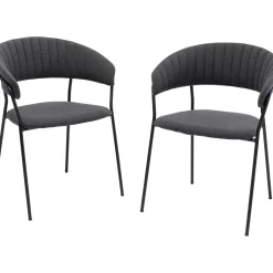 KARE Design Chaise A. Acc. Belle Anthracite (2/Set) Best