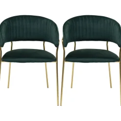 KARE Design Chaise A. Acc. Belle Velvet Vert (2/Set) Outlet