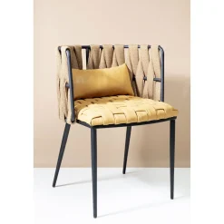 KARE Design Chaise A. Acc. Cheerio Jaune A.Coussin