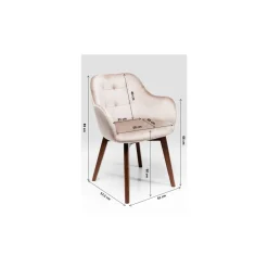 KARE Design Chaise A. Acc. Dark Lady Velours Gris Best