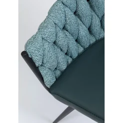 KARE Design Chaise A. Acc. Knot Bleu Petrole Online