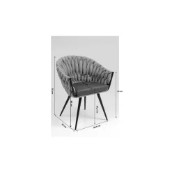 KARE Design Chaise A. Acc. Knot Bleu Petrole Online
