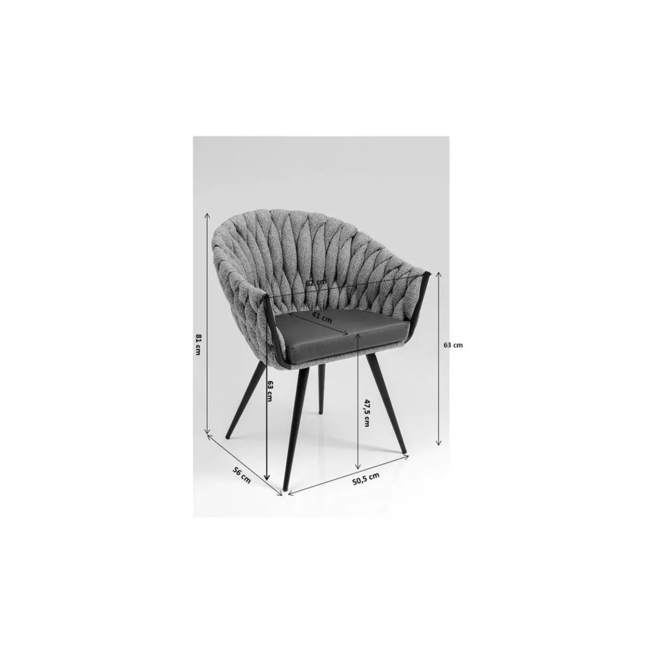 KARE Design Chaise A. Acc. Knot Bleu Petrole Online