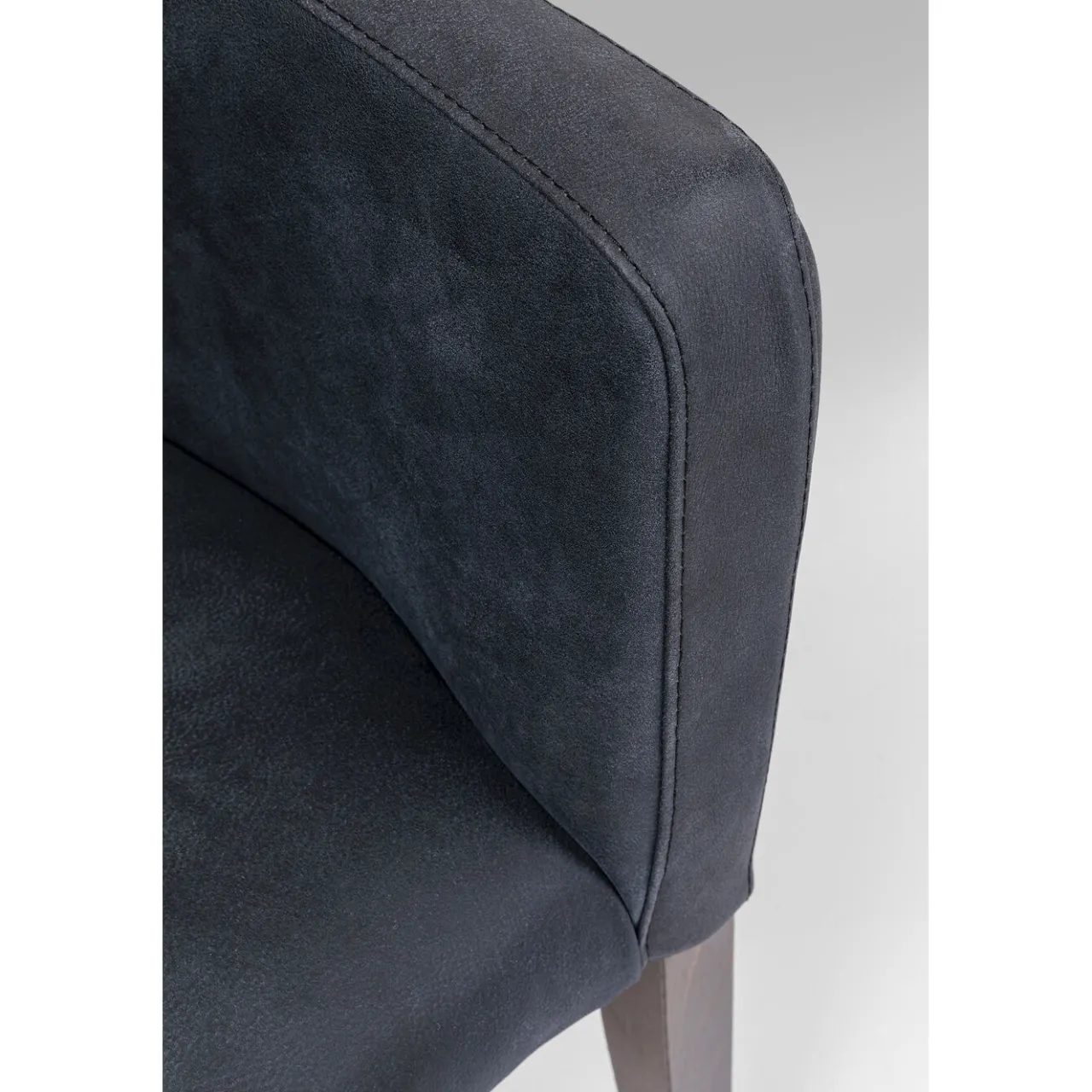 KARE Design Chaise A. Acc. Mode Cuir Anthracite