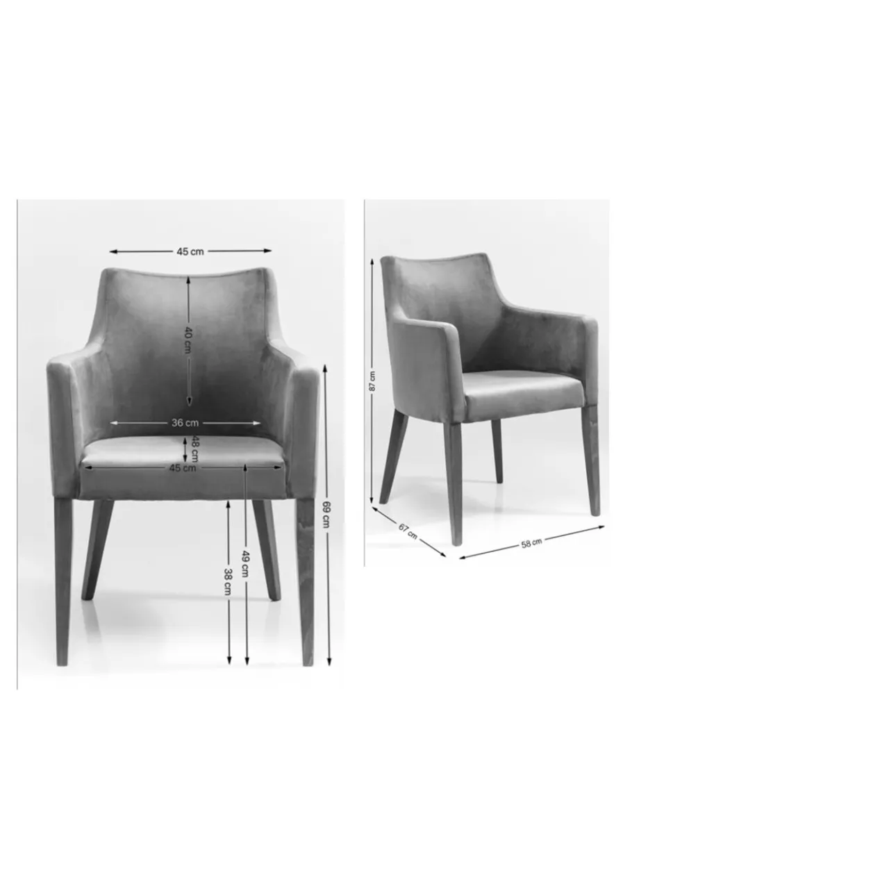 KARE Design Chaise A. Acc. Mode Sublime/Maron Fonce Best