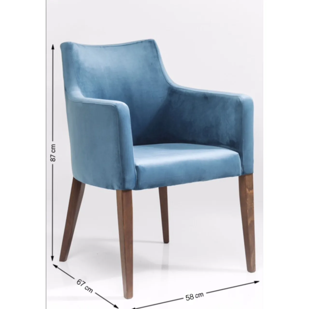 KARE Design Chaise A. Acc. Mode Velours Petrole Hot