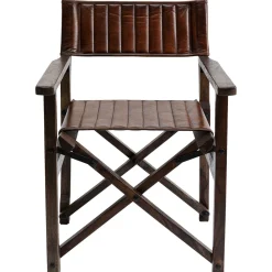 KARE Design Chaise A. Acc. Twist Cuir Marron Hot