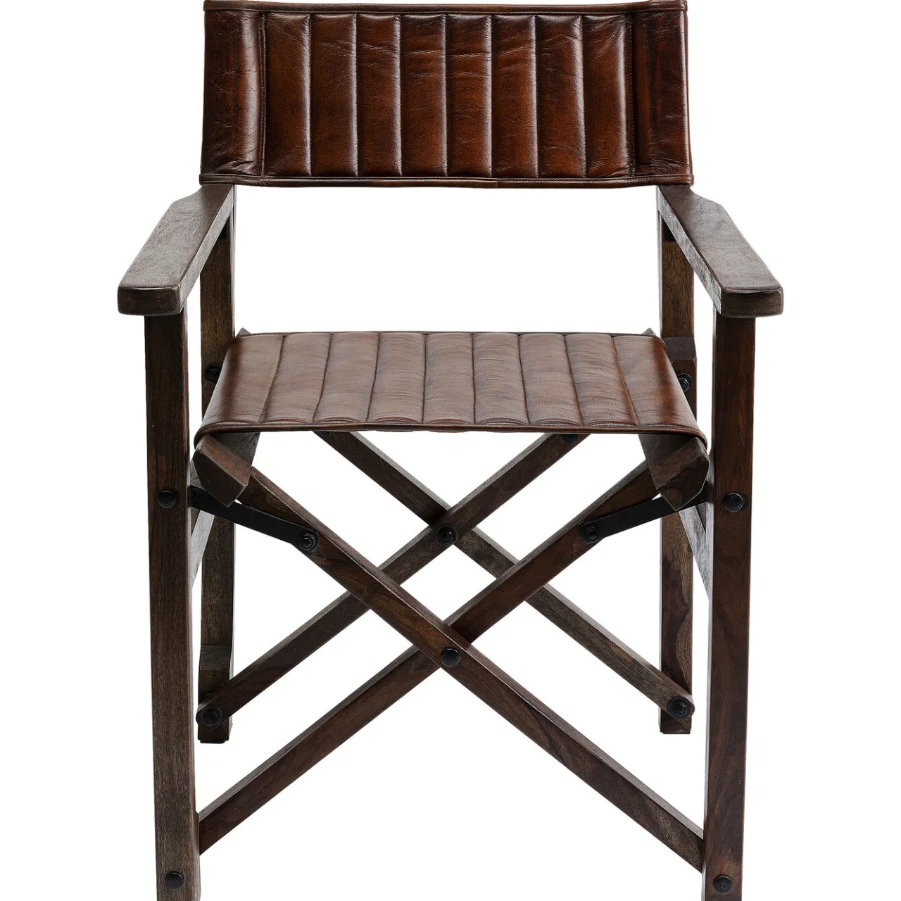 KARE Design Chaise A. Acc. Twist Cuir Marron Hot