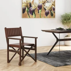KARE Design Chaise A. Acc. Twist Cuir Marron Hot