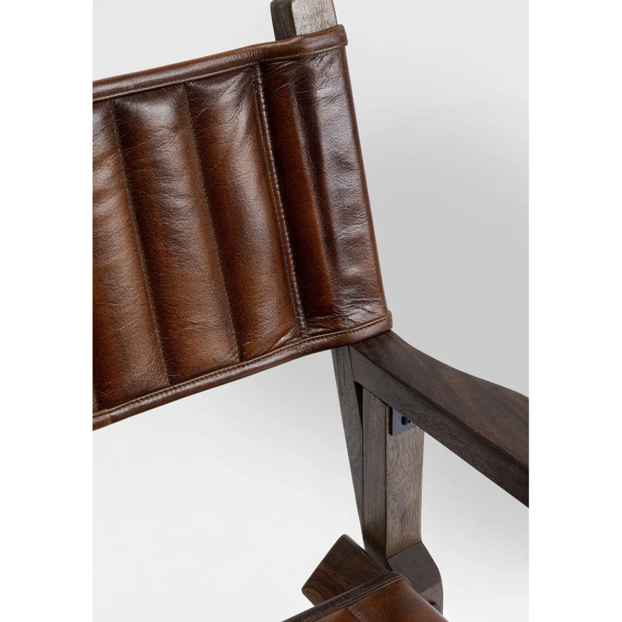 KARE Design Chaise A. Acc. Twist Cuir Marron Hot