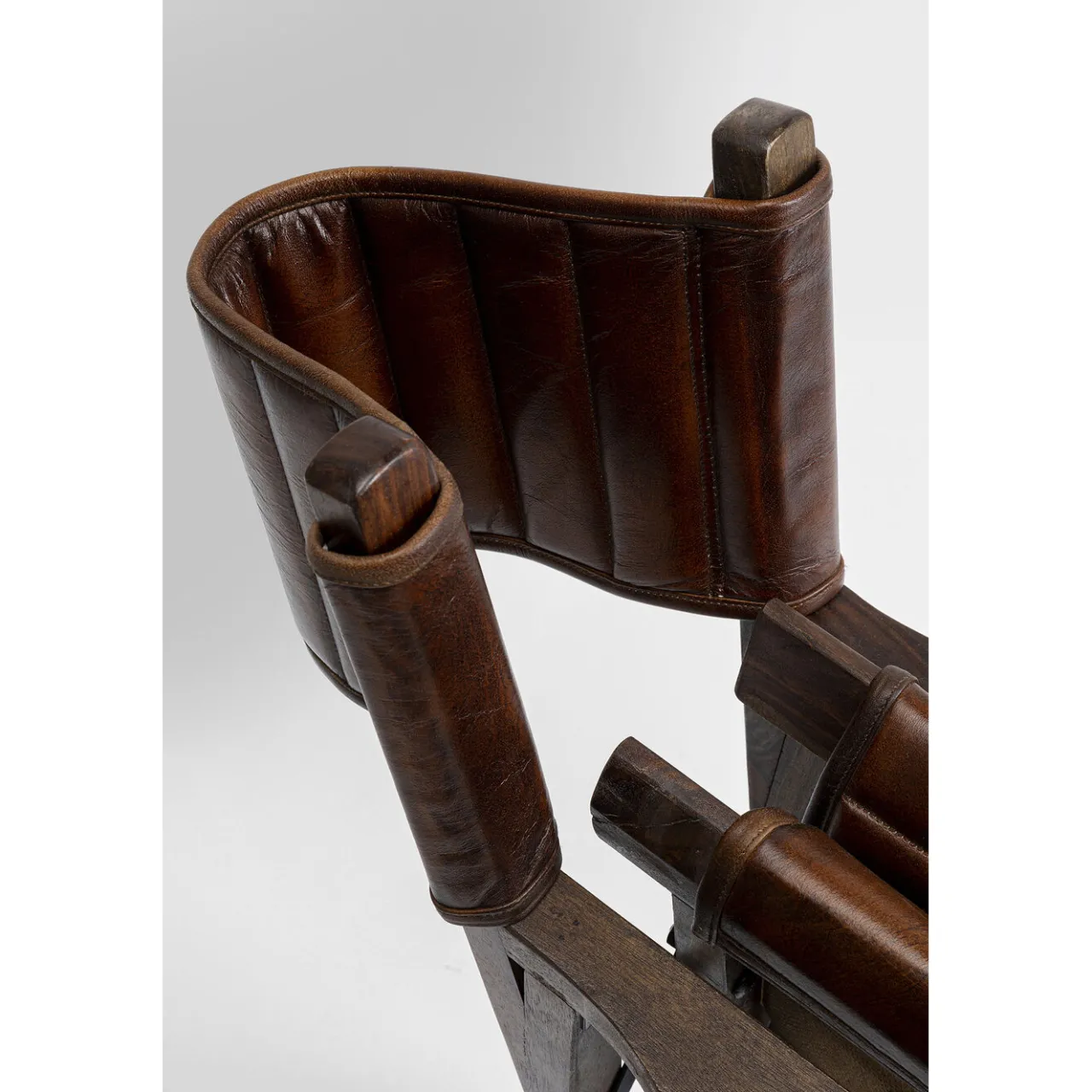 KARE Design Chaise A. Acc. Twist Cuir Marron Hot
