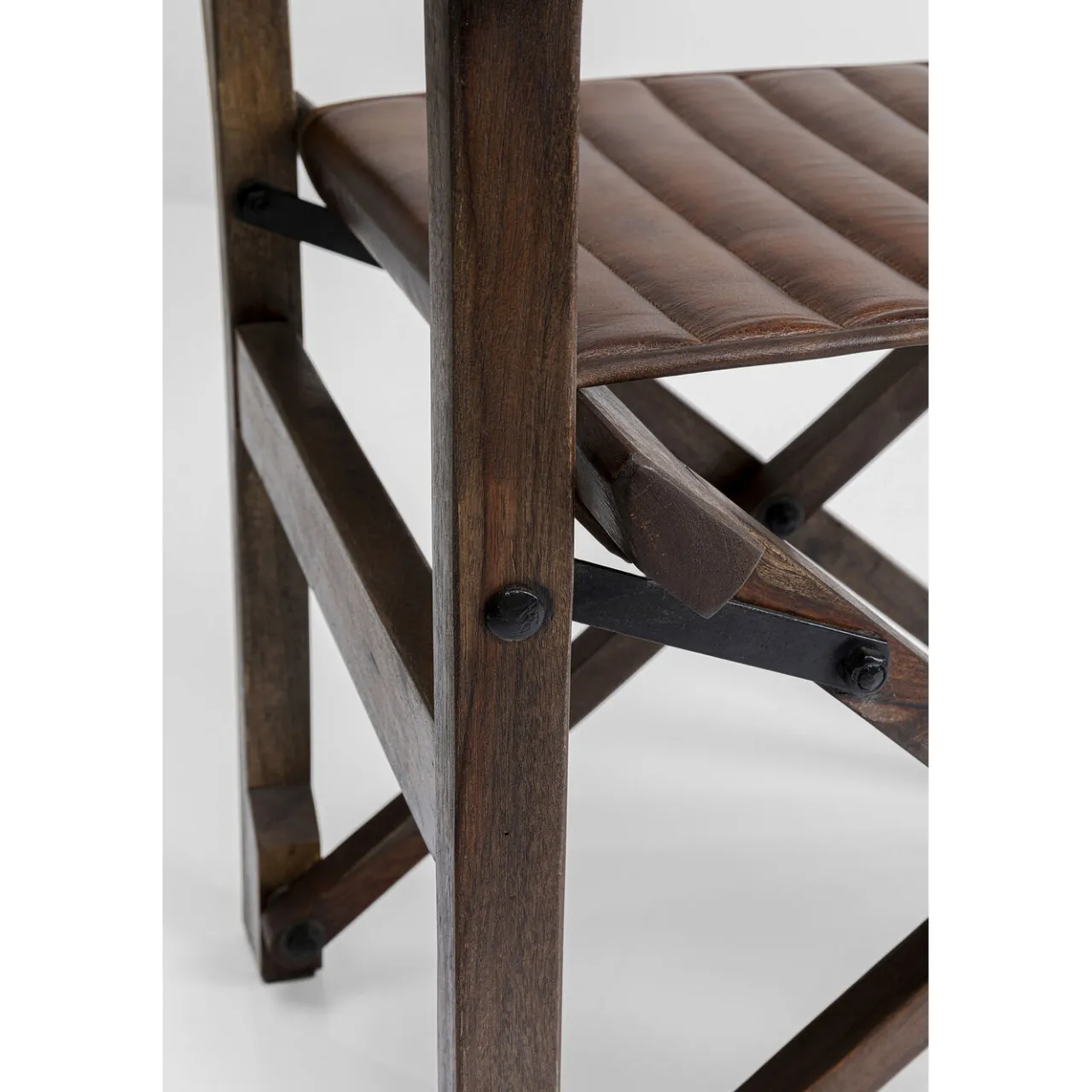 KARE Design Chaise A. Acc. Twist Cuir Marron Hot
