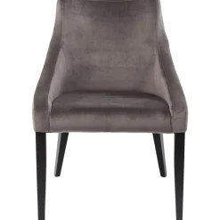 KARE Design Chaise Black Mode Velours Gris Outlet